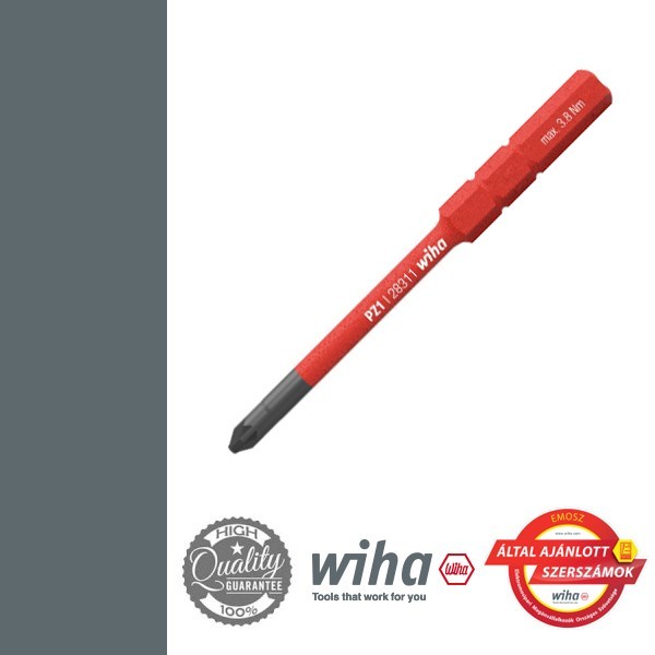 WIHA SoftFinish electric Pozidriv bit hegy PZ1x75 mm