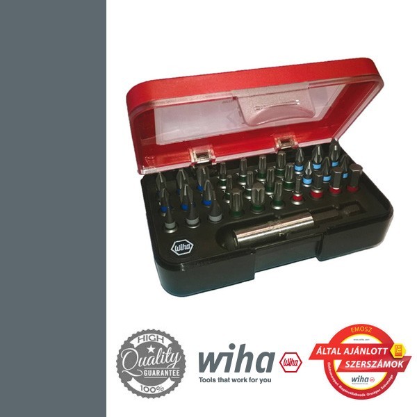 WIHA Standard bit készlet, SL+PH+PZ+T+SW, 31 részes
