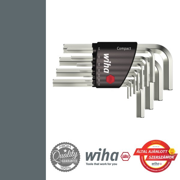 WIHA Compact imbuszkulcs készlet, SW1,5-10 mm, 11 részes