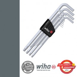 WIHA Gömbvégű imbuszkulcs készlet hosszú, SW1,5-10 mm, 11 részes