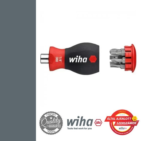 WIHA Stubby 25 mm bittartó készlet, SL+PH, 6 részes