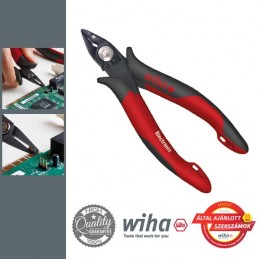 WIHA Electronic műszerész oldalcsípő fogó rugós pofával, 21°, 138 mm