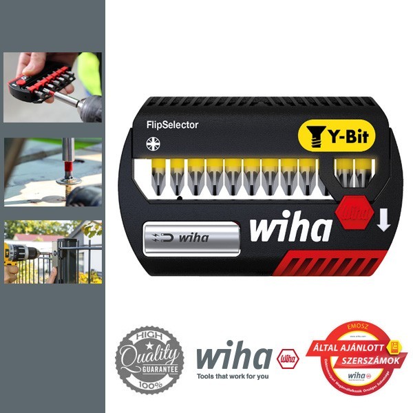 WIHA FlipSelector Y-bit készlet, 13db, Pozidriv PZ1,2,3