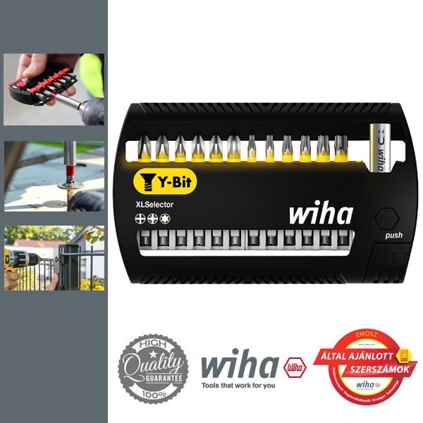 WIHA FlipSelector Y-bit készlet, 13db, PH2+PZ+T 50mm