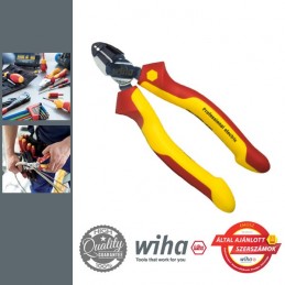 WIHA Professional electric VDE oldalcsípő fogó kábelcsupaszító funkcióval, 160 mm