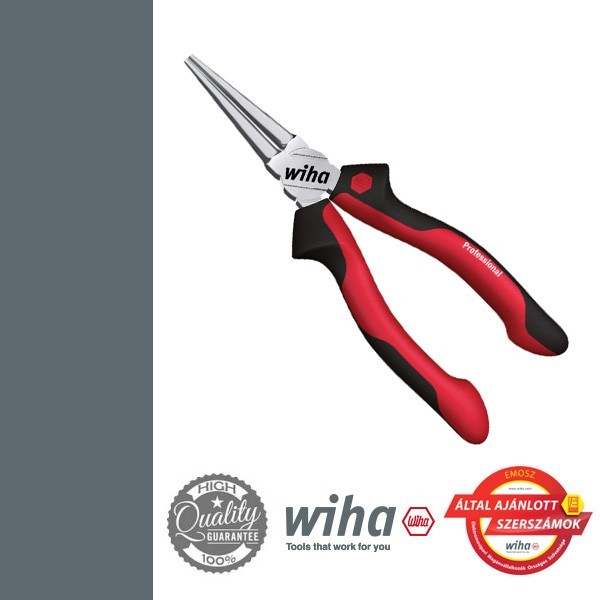 WIHA Professional kerekcsőrű fogó, 160 mm