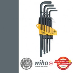 WIHA ProStar gömbvégű imbuszkulcs készlet, hosszú, colos, 1/16-3/8, 13 részes