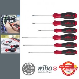 WIHA SoftFinish csavarhúzó készlet, SL+PH+PZ, 6 részes