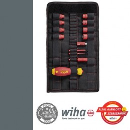 Wiha 1/4 slimVario VDE csavarhúzó és dugókulcsfej készlet, 18db-os