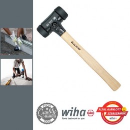 WIHA cserélhető gumi fejes kalapács - fekete 640g