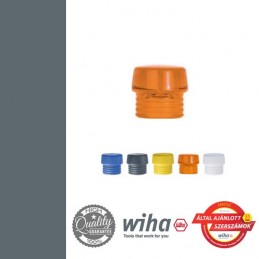 WIHA cserélhető fejes kalapács pótfej - kerek, áttetsző narancs műanyag