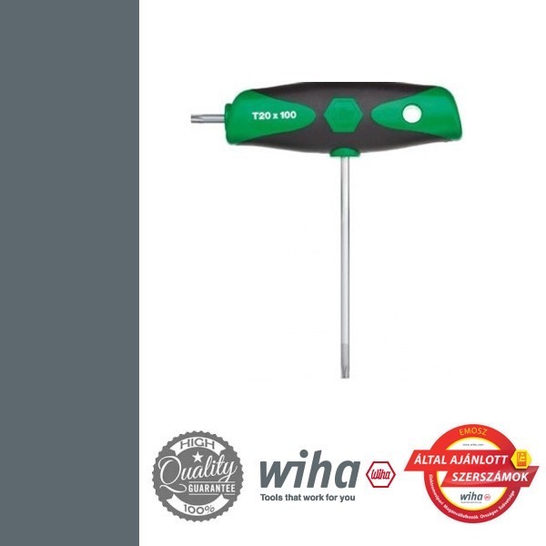 WIHA ComfortGrip T-nyelű TORX kulcs - T20x100