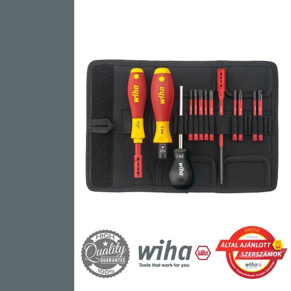 WIHA Slim Selection VDE nyomaték csavarhúzó készlet - 13 részes SL+PH+PZ 0,8-5,0 Nm
