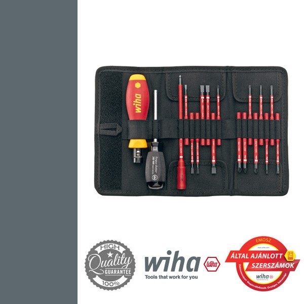 WIHA TorqueVario VDE nyomaték csavarhúzó készlet - 18 részes SL+PH+PZ+SL/PZ+T
