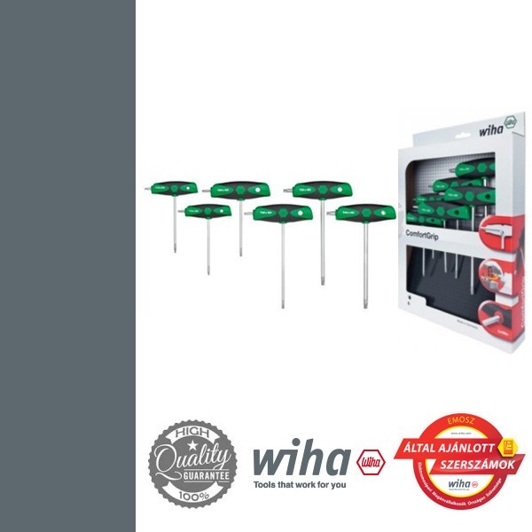 WIHA ComfortGrip T-nyelű TORX kulcs készlet - 6 részes T10-40