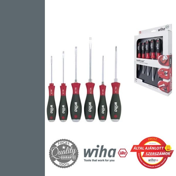 WIHA SoftFinish üthető csavarhúzó készlet - 6 részes SL+PZ