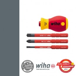 WIHA SoftFinish electric slimVario VDE Stubby bittartó készlet - 4 részes SL+PH+SL/PZ