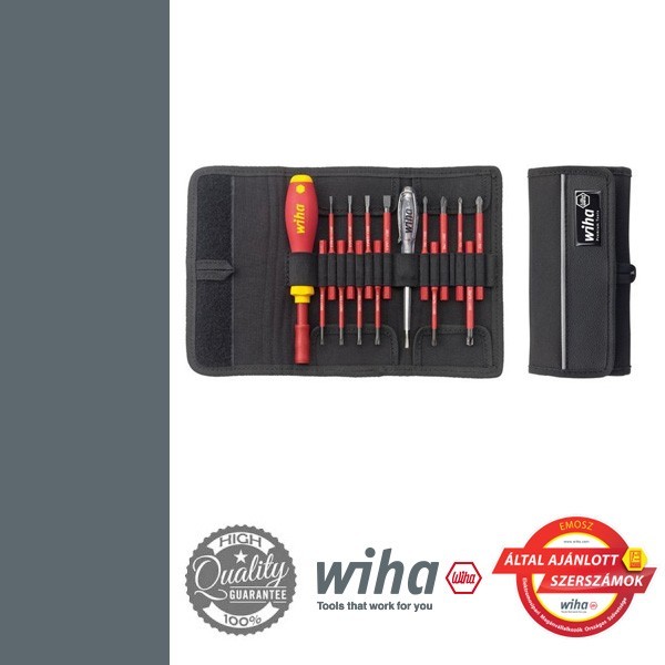 WIHA SoftFinish electric slimVario VDE csavarhúzó készlet - 16 részes SL+PH+PZ+SL/PZ+T
