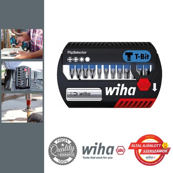 WIHA FlipSelector T-bit készlet - 13 részes PH+PZ2+T