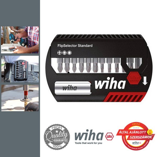 WIHA FlipSelector Standard bit készlet - 13 részes PH+PZ+T