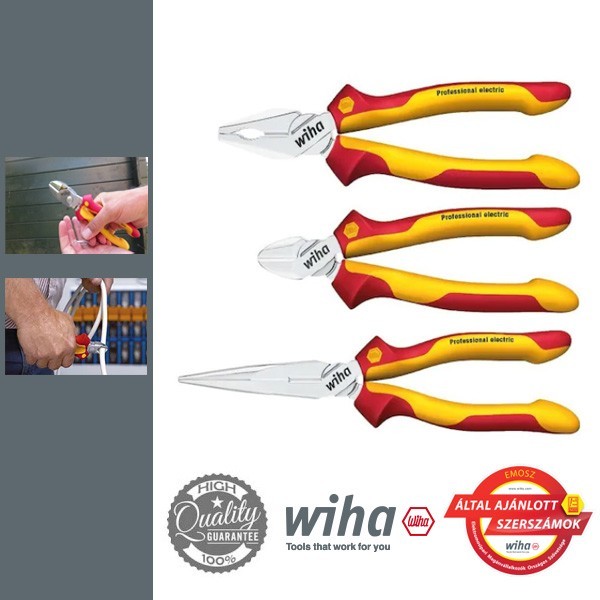 WIHA Professional electric VDE fogó készlet - 3 részes